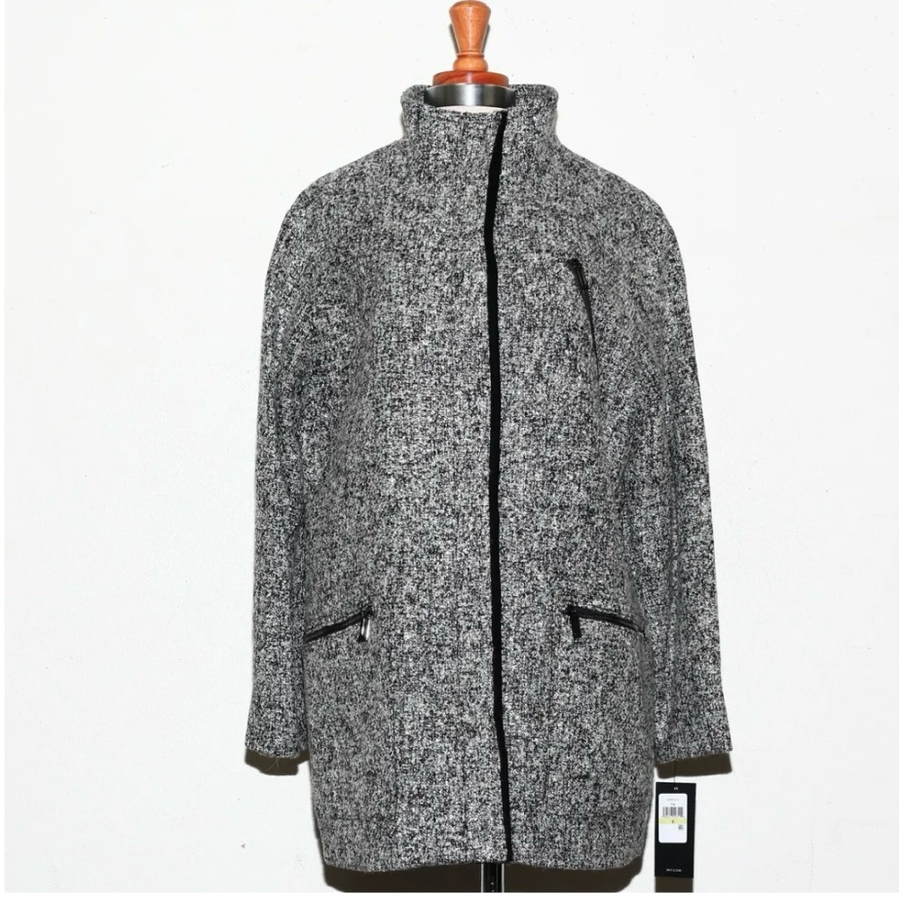 Jones New York Woven  Winter Coat Size 12 Black & White